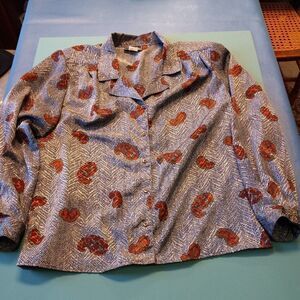 Vintage Haberdashery Womens 10 Long Sleeve Button Down Blouse Cottagecore